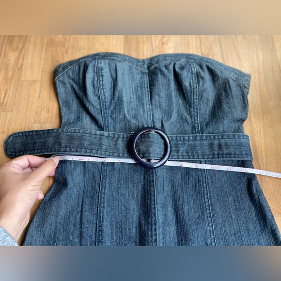 Vintage Forever 21 Belted Pencil Denim Dress, Size Small - Picture 7 of 11